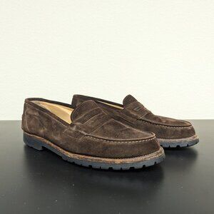 To Boot New York Dark Brown Suede Penny Loafer